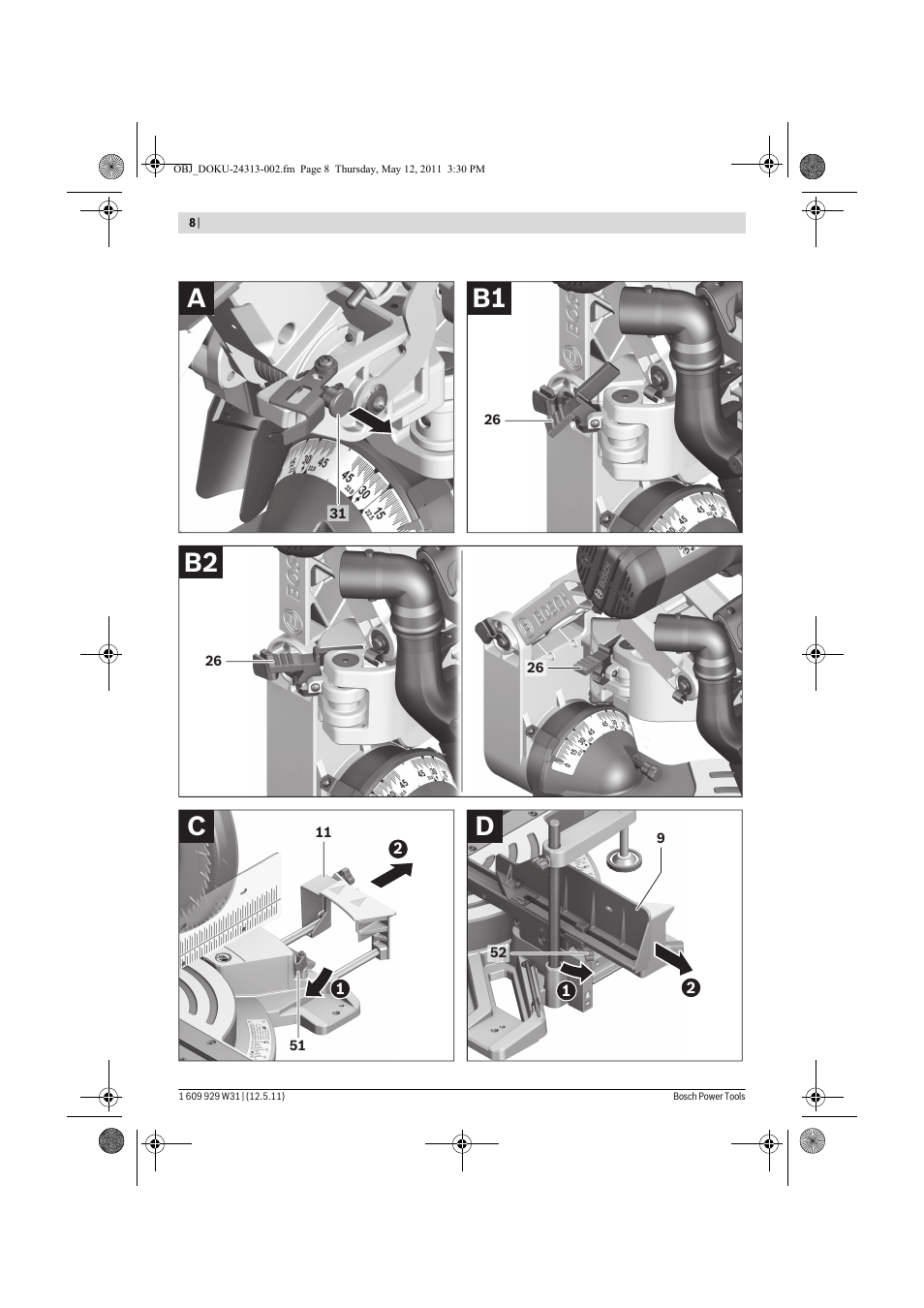 Dc b2 b1 a | Bosch GCM 12 GDL Professional User Manual | Page 8 / 456