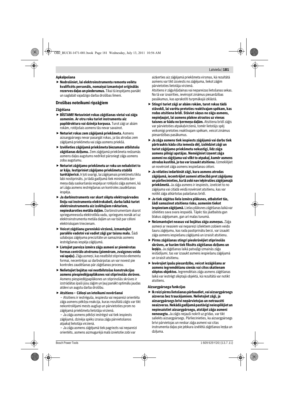 Bosch GKT 55 GCE Professional User Manual | Page 181 / 208