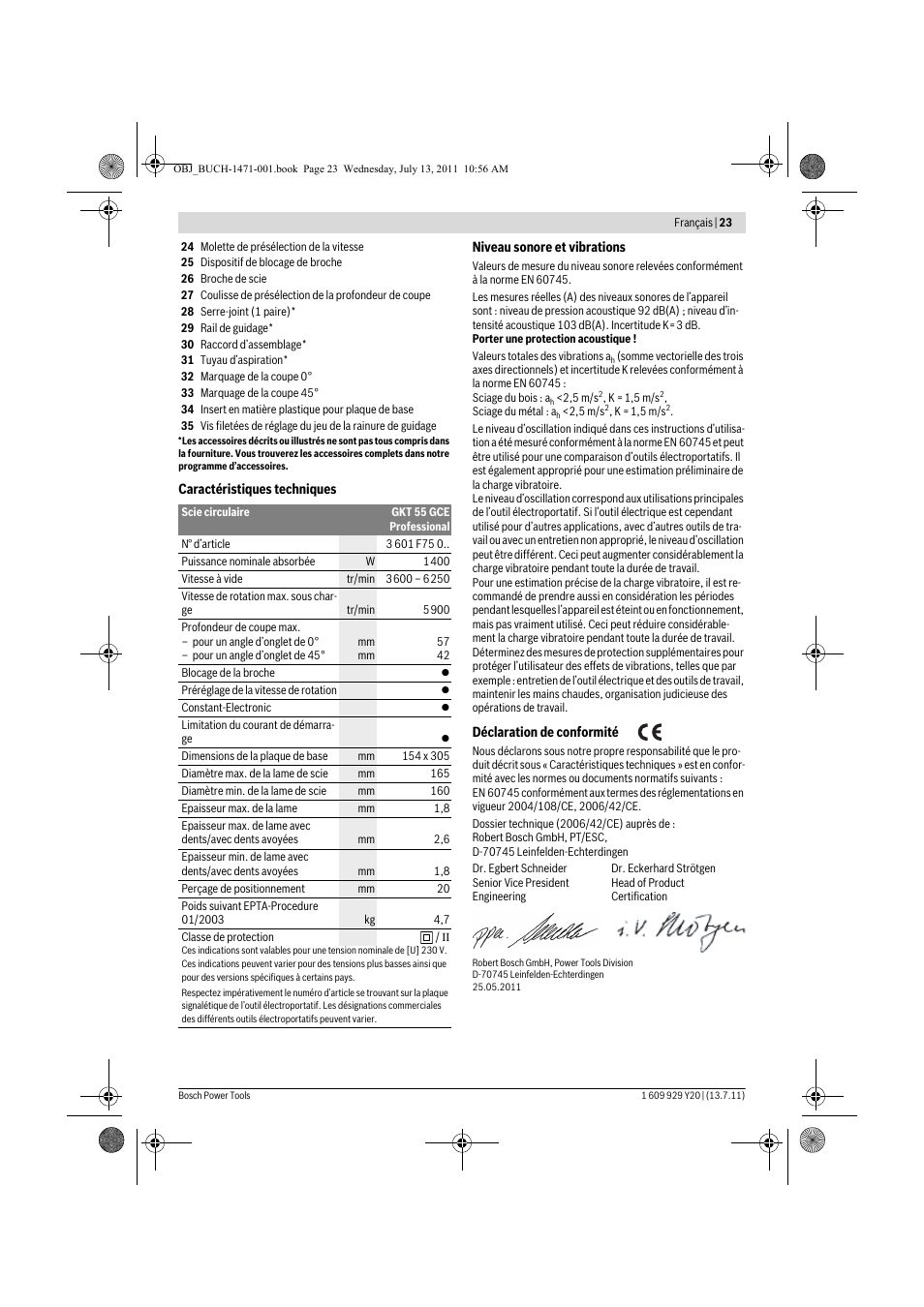 Bosch GKT 55 GCE Professional User Manual | Page 23 / 208