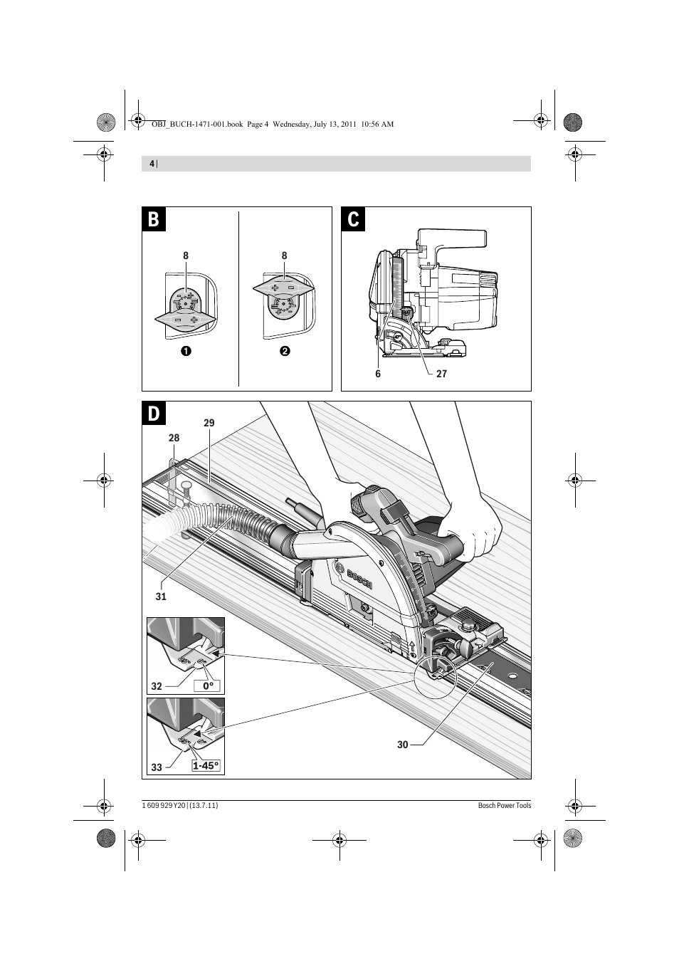 Dc b | Bosch GKT 55 GCE Professional User Manual | Page 4 / 208