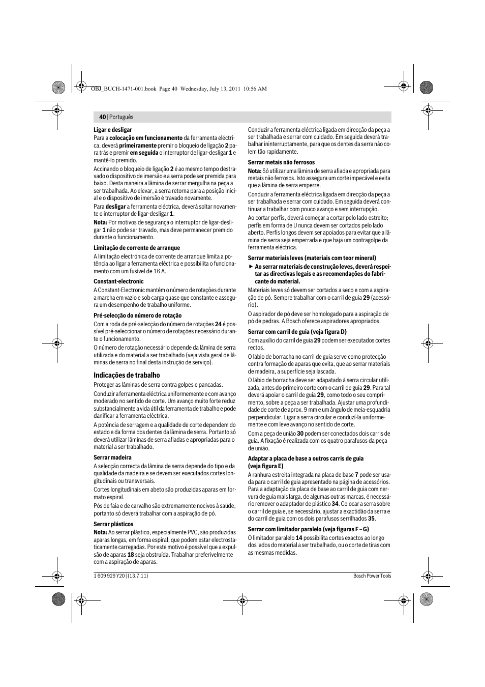 Bosch GKT 55 GCE Professional User Manual | Page 40 / 208