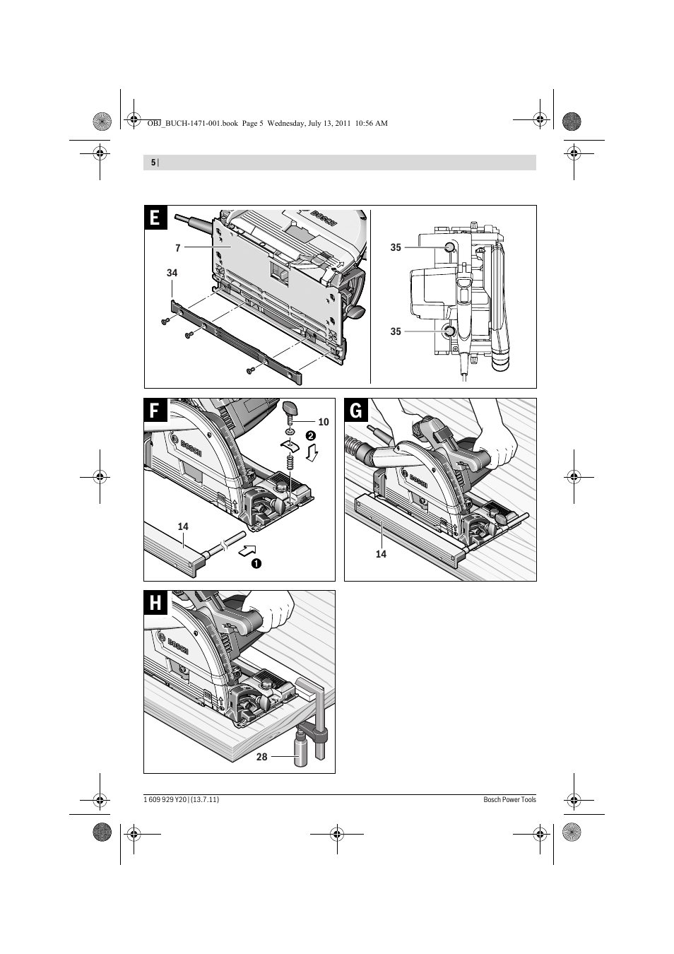 Hg f e | Bosch GKT 55 GCE Professional User Manual | Page 5 / 208