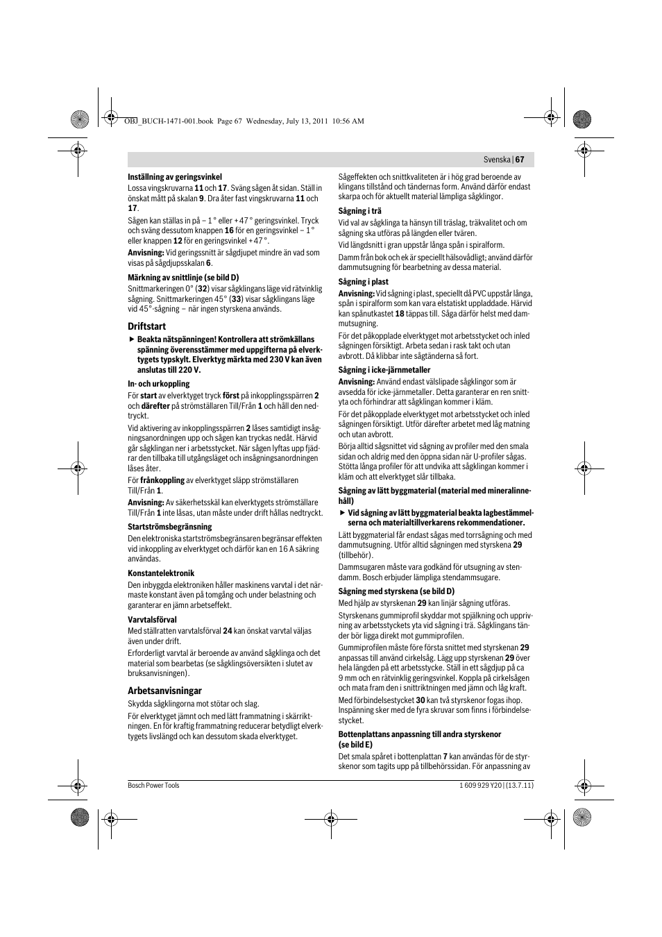 Bosch GKT 55 GCE Professional User Manual | Page 67 / 208