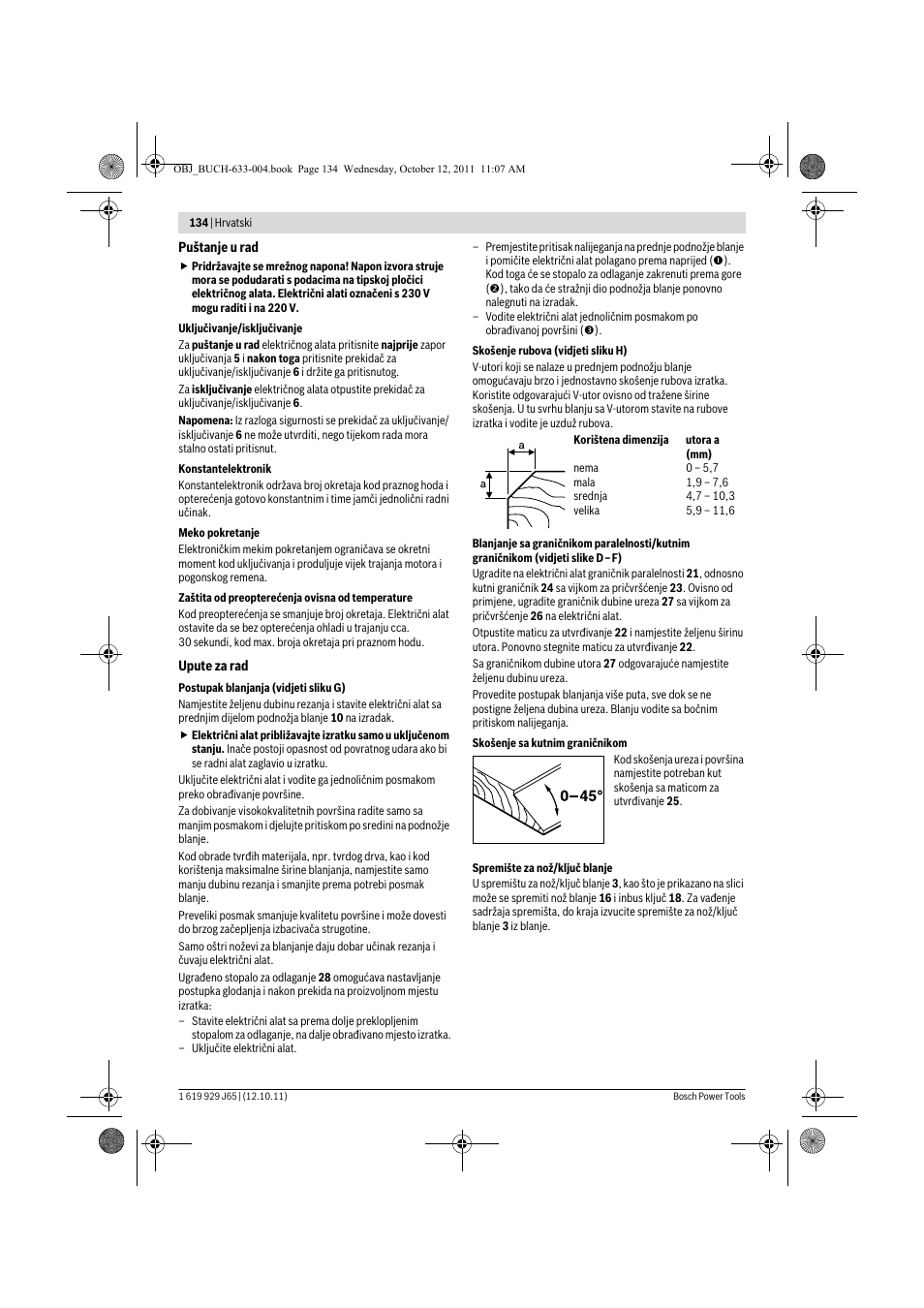 Bosch GHO 40-82 C Professional User Manual | Page 134 / 163