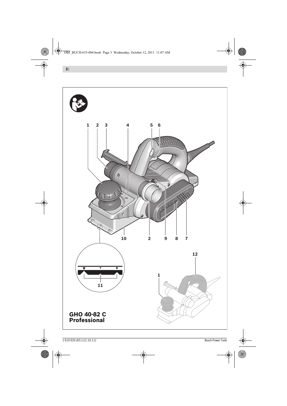 Gho 40-82 c professional | Bosch GHO 40-82 C Professional User Manual | Page 3 / 163