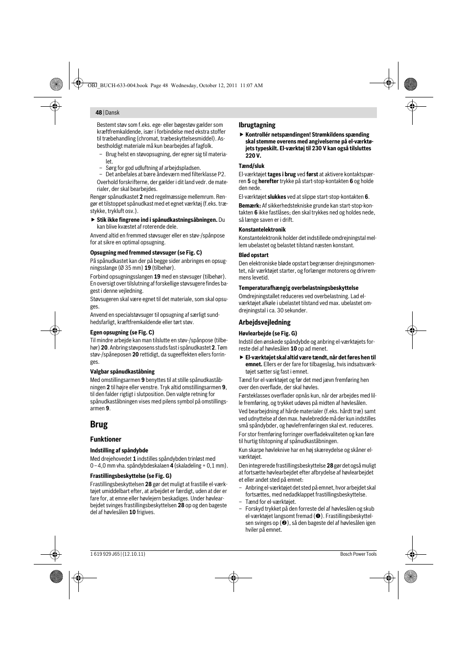 Brug | Bosch GHO 40-82 C Professional User Manual | Page 48 / 163