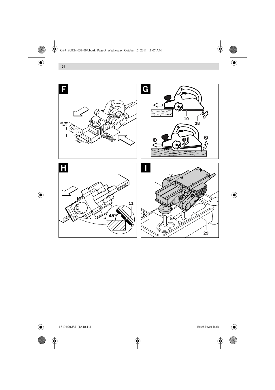 Bosch GHO 40-82 C Professional User Manual | Page 5 / 163