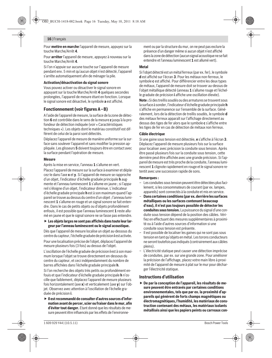 Bosch GMS 100 M Professional User Manual | Page 16 / 130