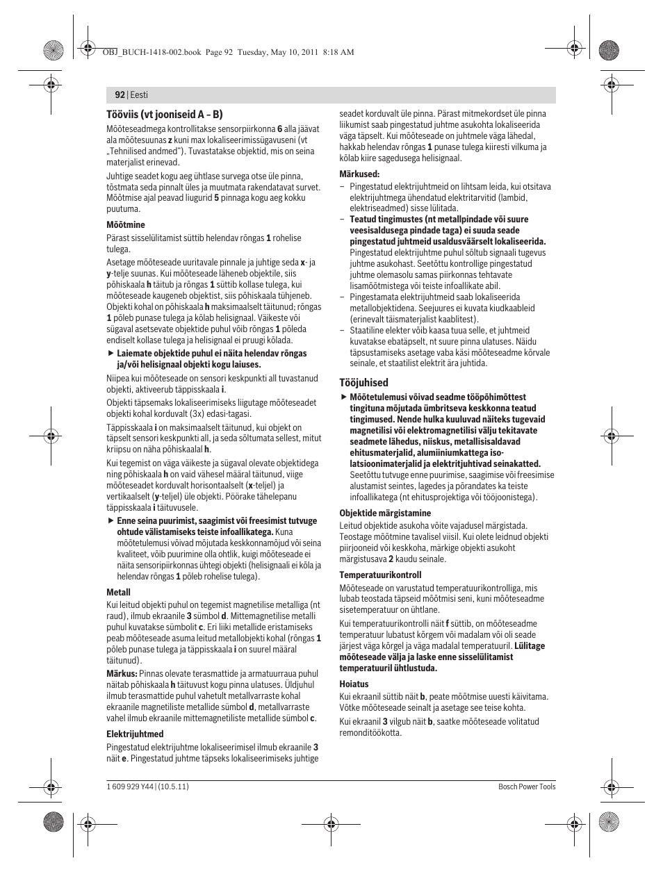 Bosch GMS 100 M Professional User Manual | Page 92 / 130