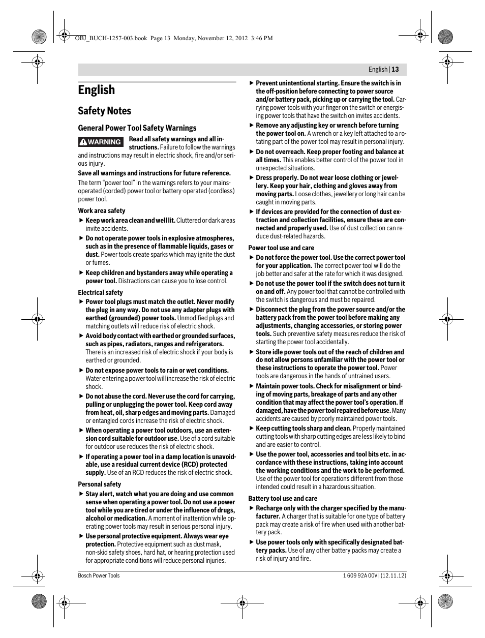 English | Bosch GST 18 V-LI Professional User Manual | Page 13 / 206