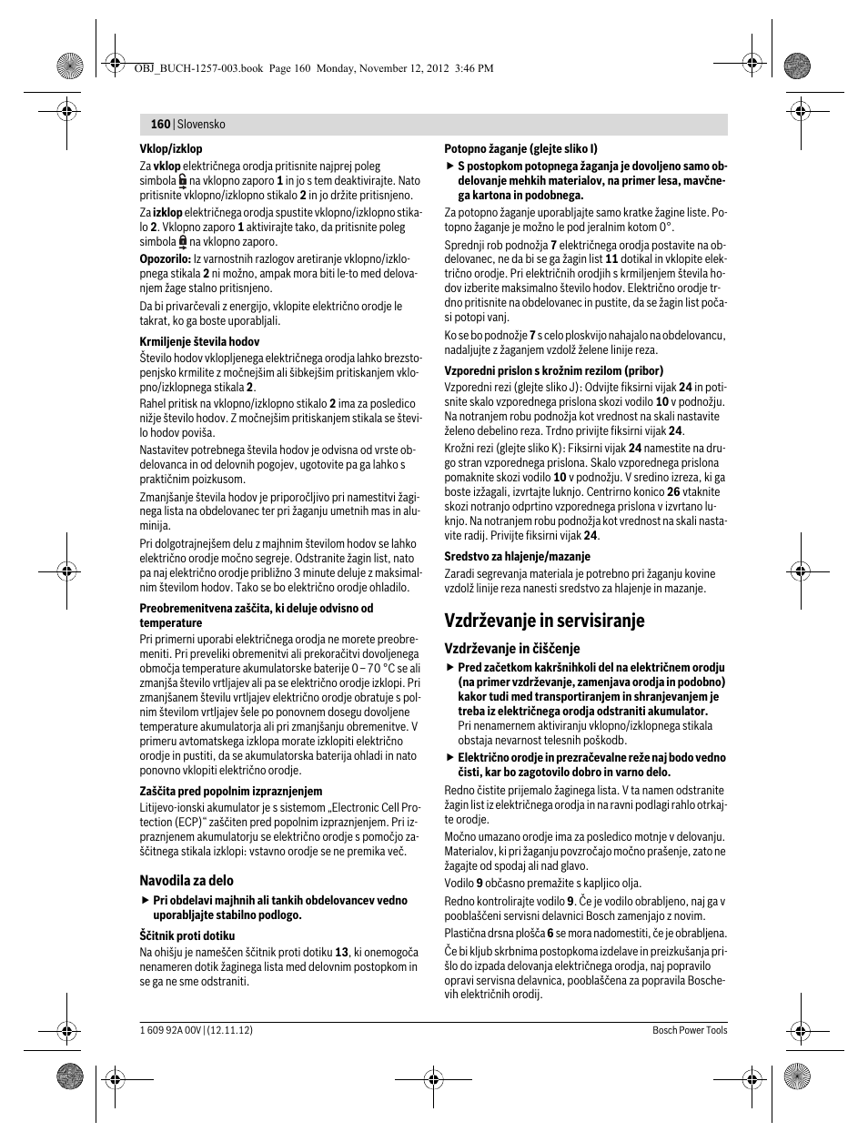 Vzdrževanje in servisiranje | Bosch GST 18 V-LI Professional User Manual | Page 160 / 206