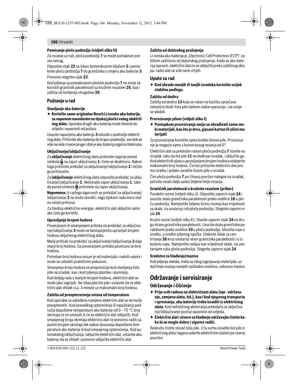 Održavanje i servisiranje | Bosch GST 18 V-LI Professional User Manual | Page 166 / 206