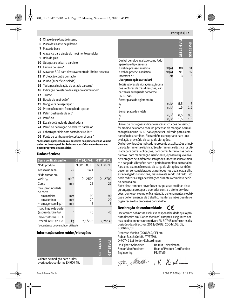Bosch GST 18 V-LI Professional User Manual | Page 37 / 206