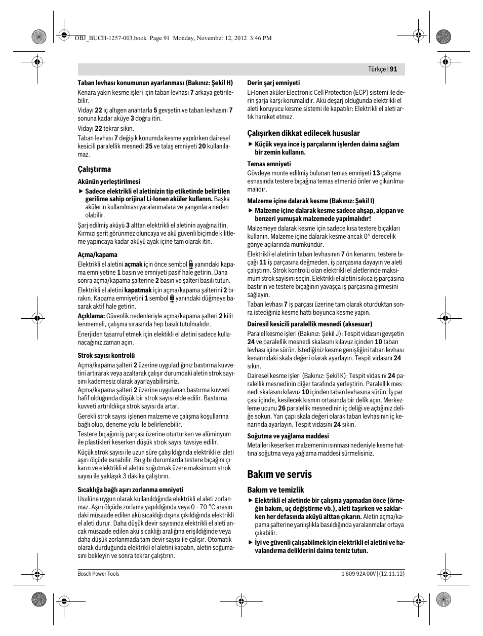 Bakım ve servis | Bosch GST 18 V-LI Professional User Manual | Page 91 / 206