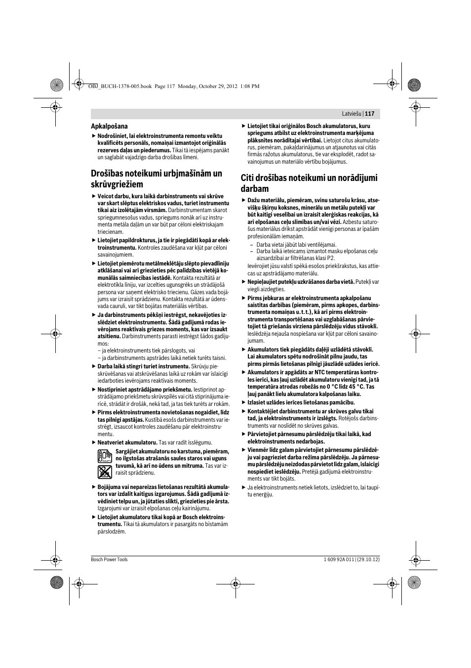 Bosch GSR 1800-LI Professional User Manual | Page 117 / 141