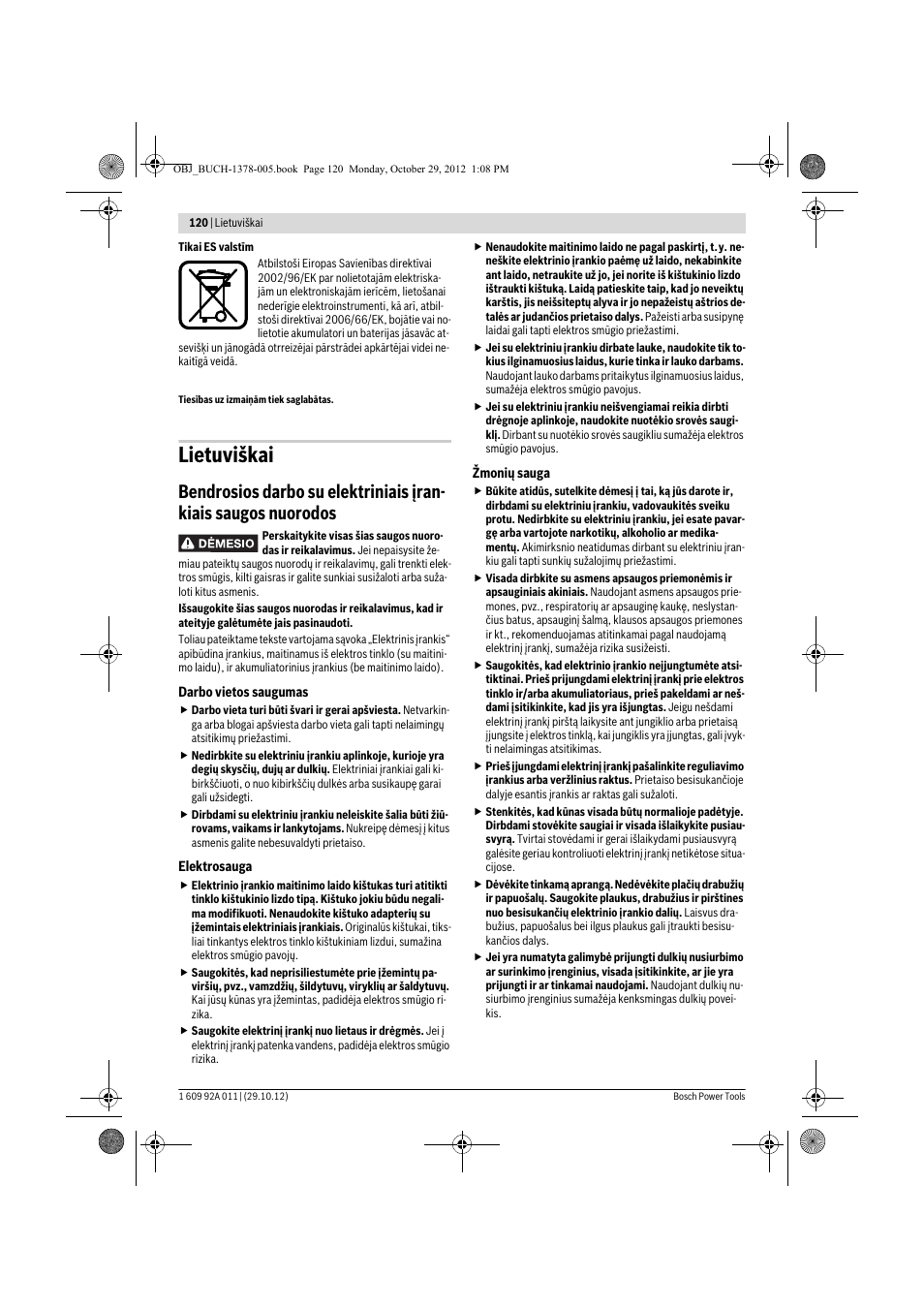 Lietuviškai | Bosch GSR 1800-LI Professional User Manual | Page 120 / 141