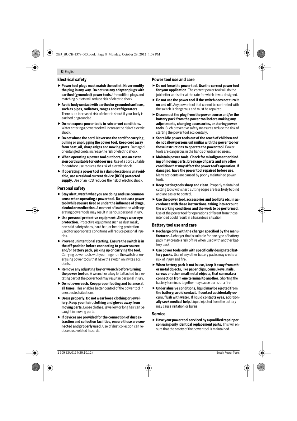 Bosch GSR 1800-LI Professional User Manual | Page 8 / 141