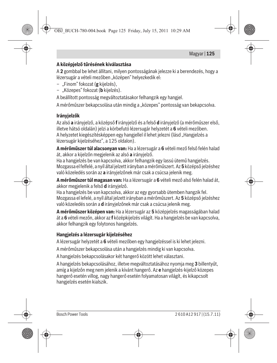 Bosch LR 1 Professional User Manual | Page 125 / 232