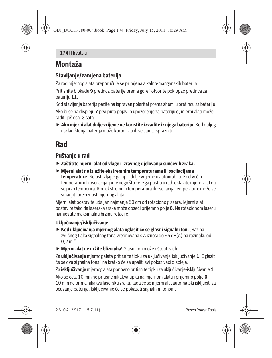 Montaža | Bosch LR 1 Professional User Manual | Page 174 / 232