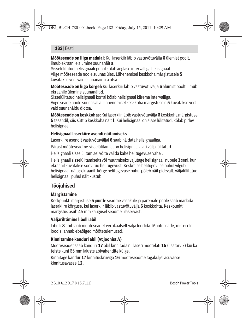 Bosch LR 1 Professional User Manual | Page 182 / 232