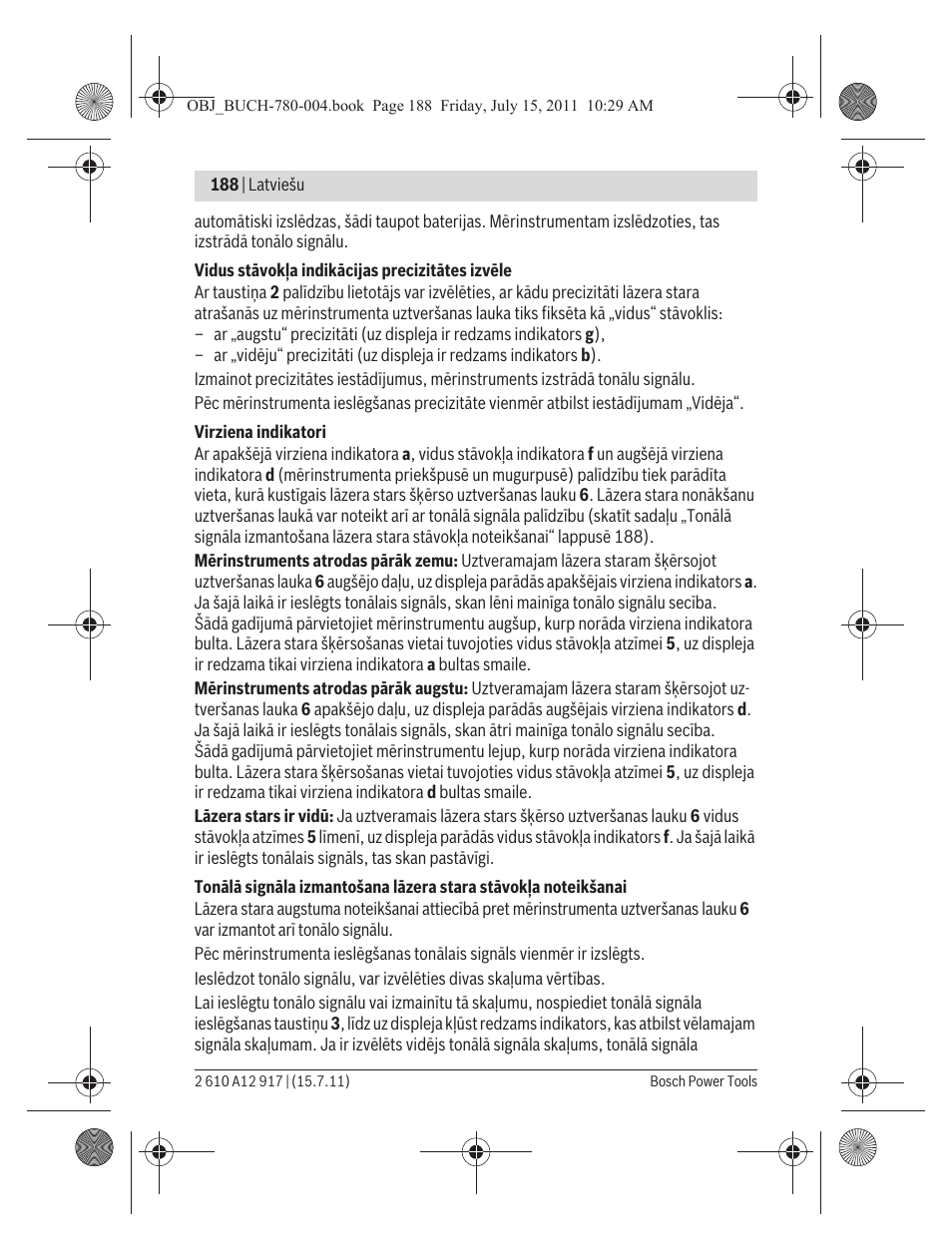 Bosch LR 1 Professional User Manual | Page 188 / 232
