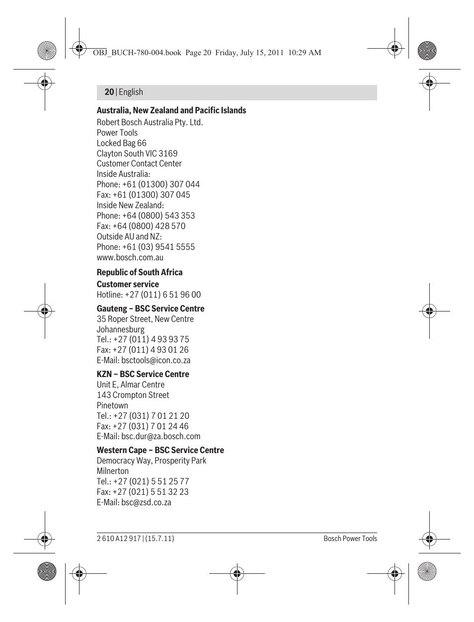 Bosch LR 1 Professional User Manual | Page 20 / 232