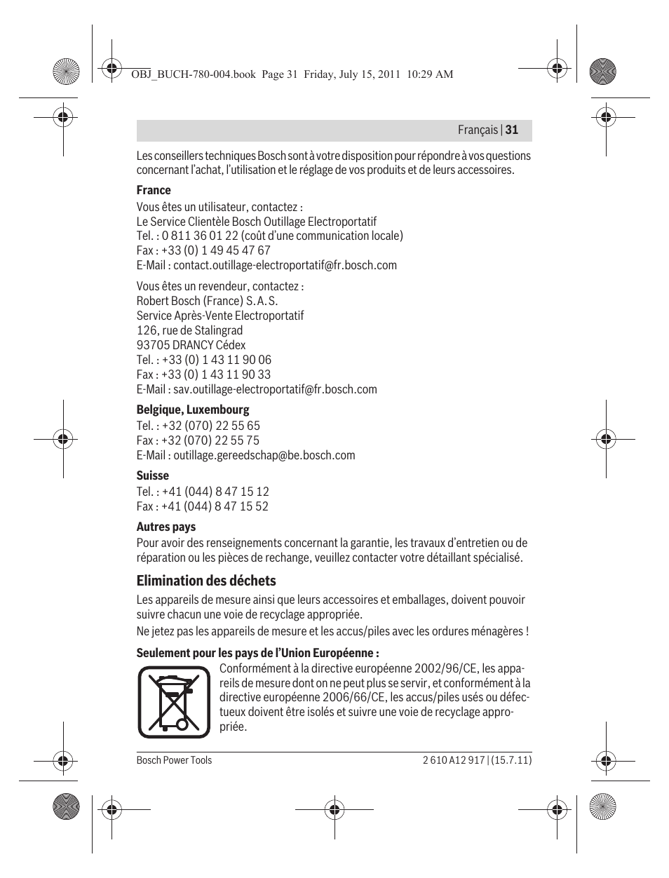 Bosch LR 1 Professional User Manual | Page 31 / 232