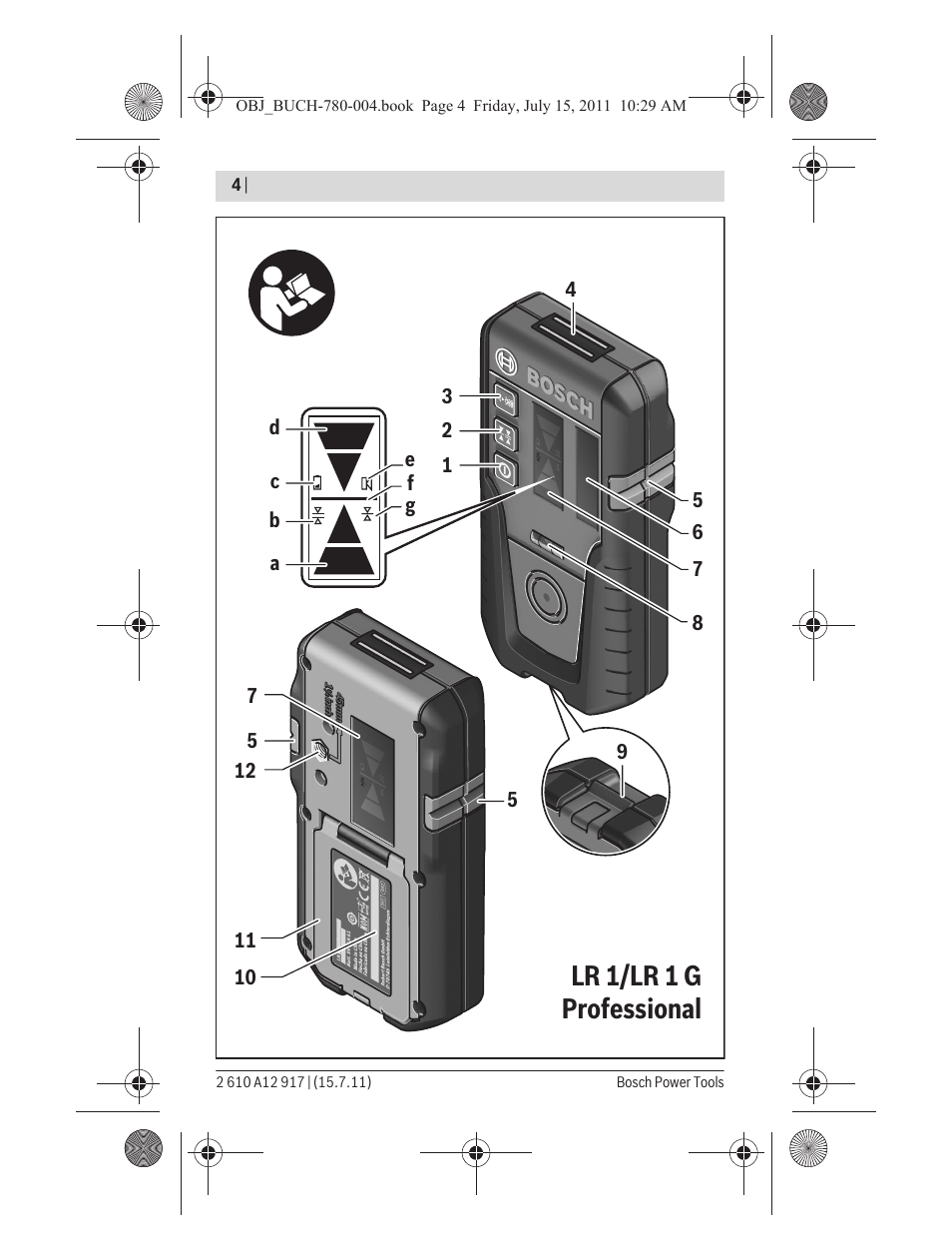 Lr 1/lr 1 g professional | Bosch LR 1 Professional User Manual | Page 4 / 232