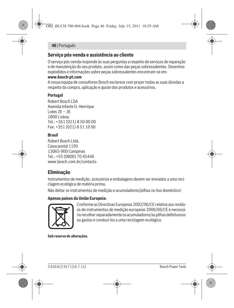 Bosch LR 1 Professional User Manual | Page 46 / 232