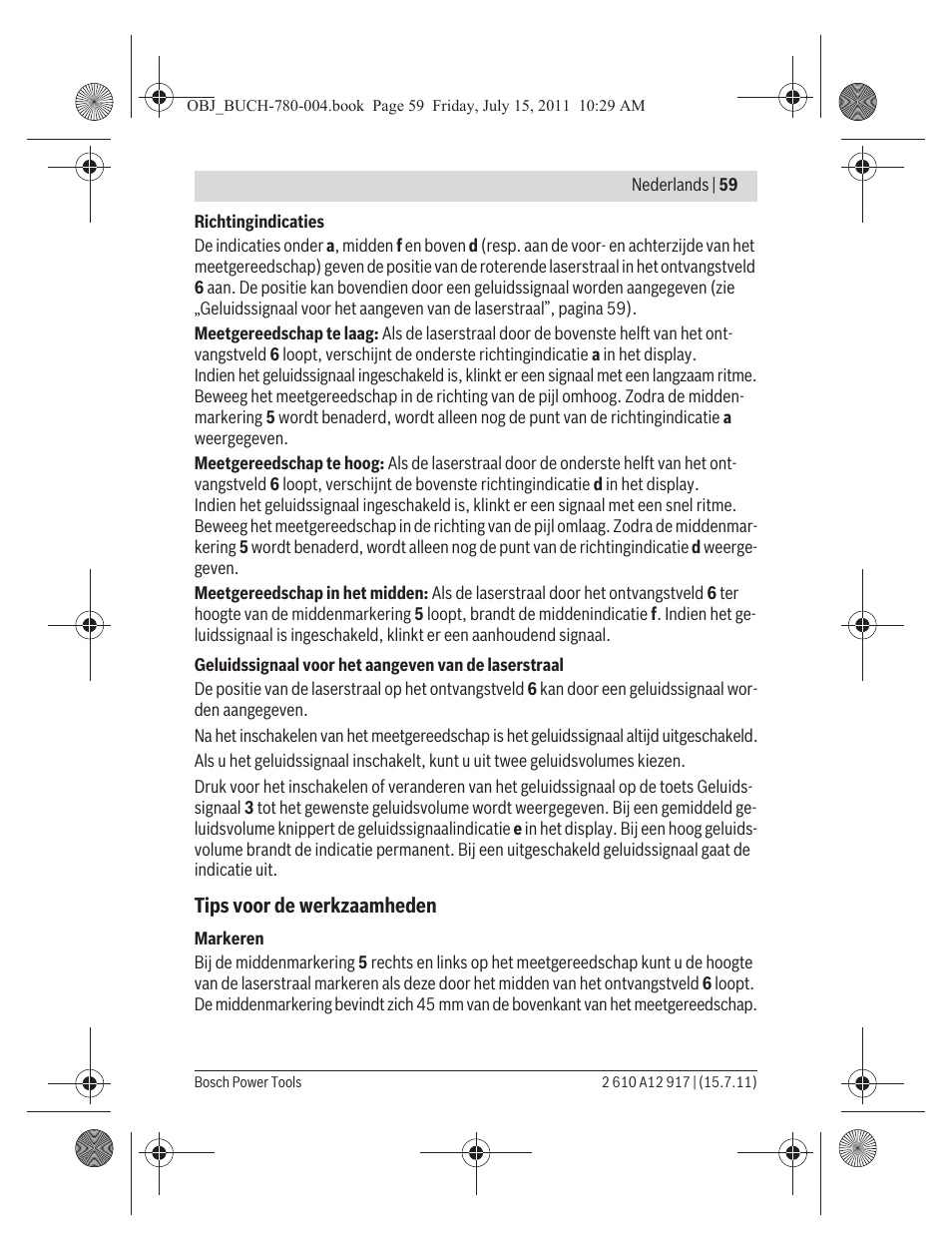 Bosch LR 1 Professional User Manual | Page 59 / 232
