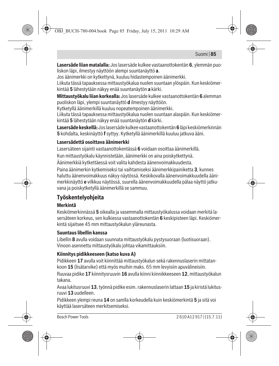 Bosch LR 1 Professional User Manual | Page 85 / 232