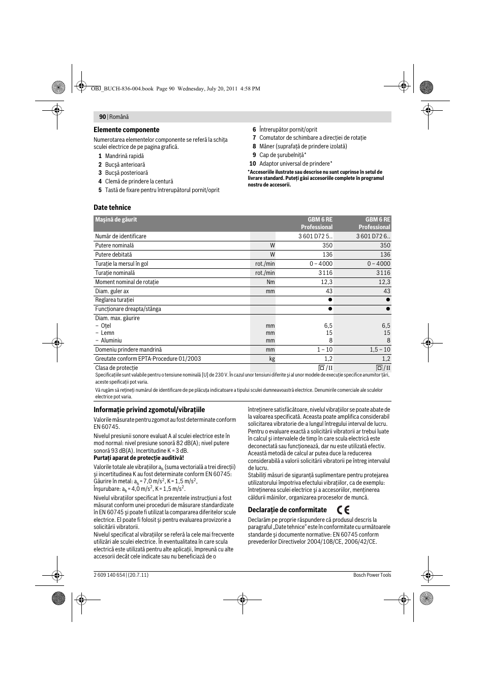 Bosch GBM 6 RE Professional User Manual | Page 90 / 130