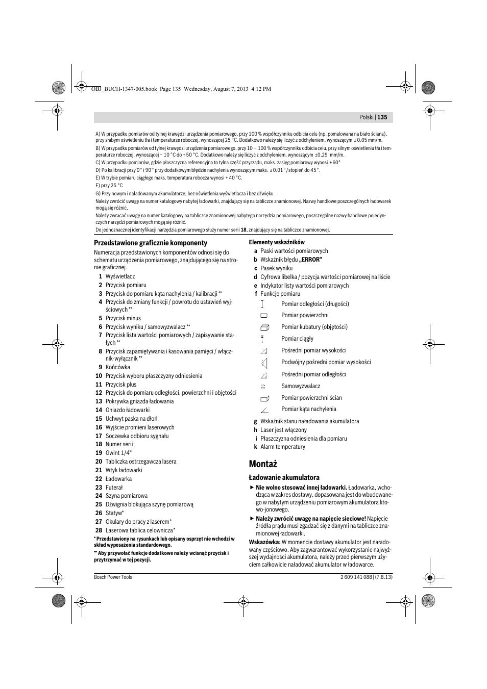 Montaż | Bosch GLM 80 + R 60 Professional User Manual | Page 135 / 309