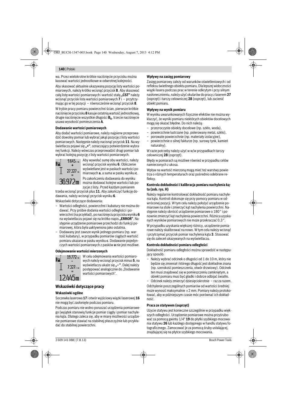 Bosch GLM 80 + R 60 Professional User Manual | Page 140 / 309