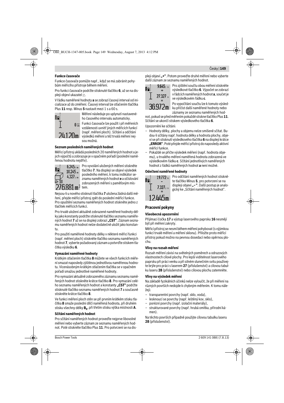 Bosch GLM 80 + R 60 Professional User Manual | Page 149 / 309