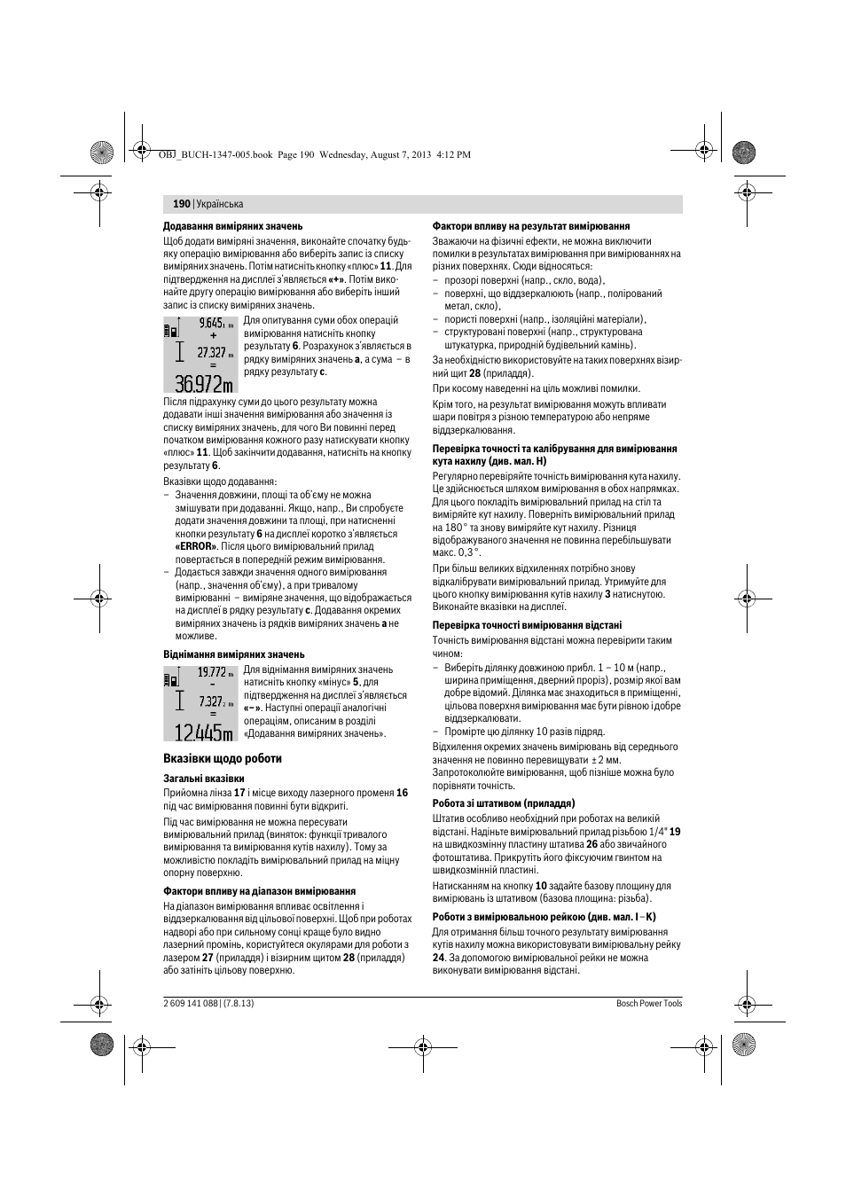 Bosch GLM 80 + R 60 Professional User Manual | Page 190 / 309