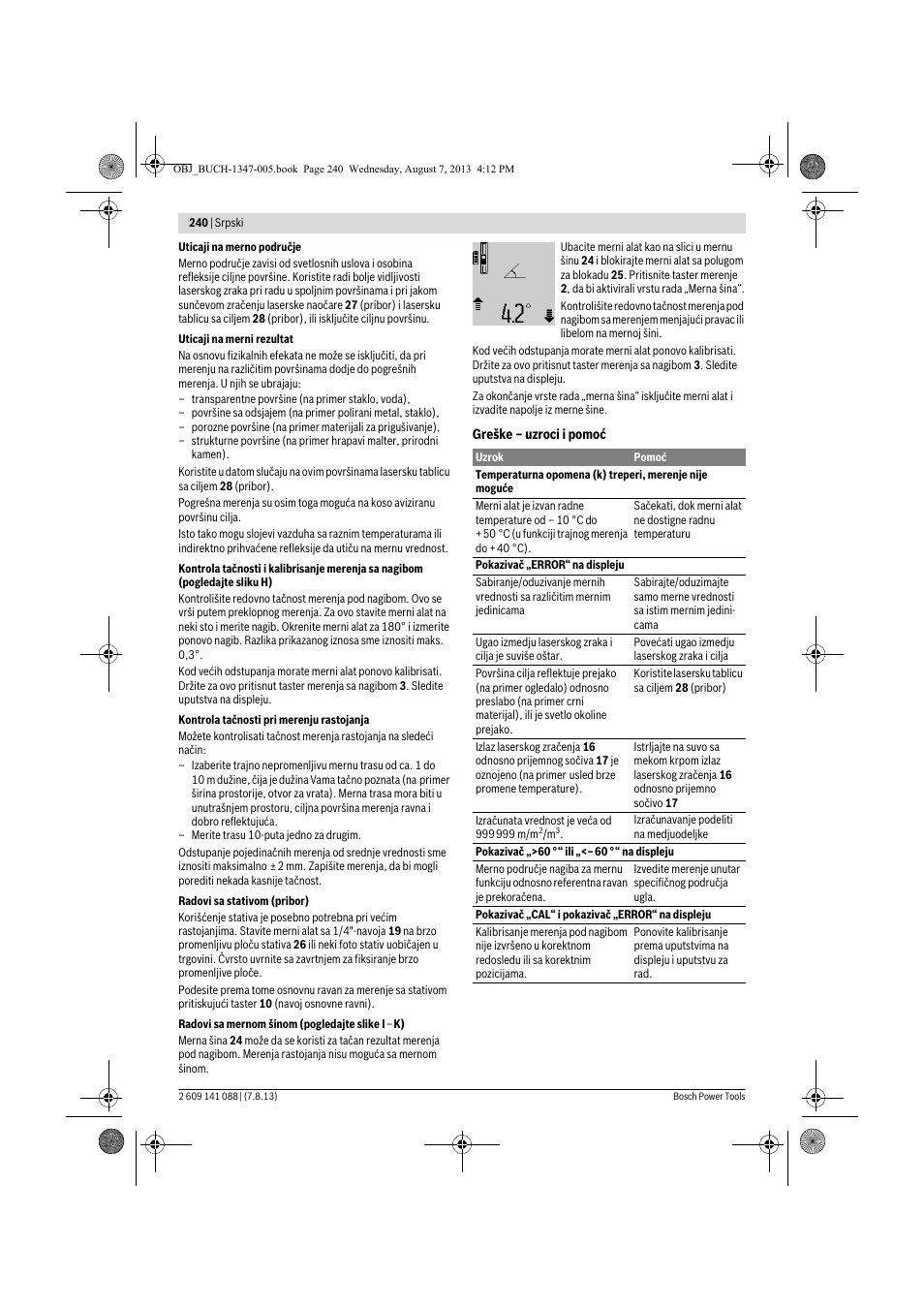 Bosch GLM 80 + R 60 Professional User Manual | Page 240 / 309