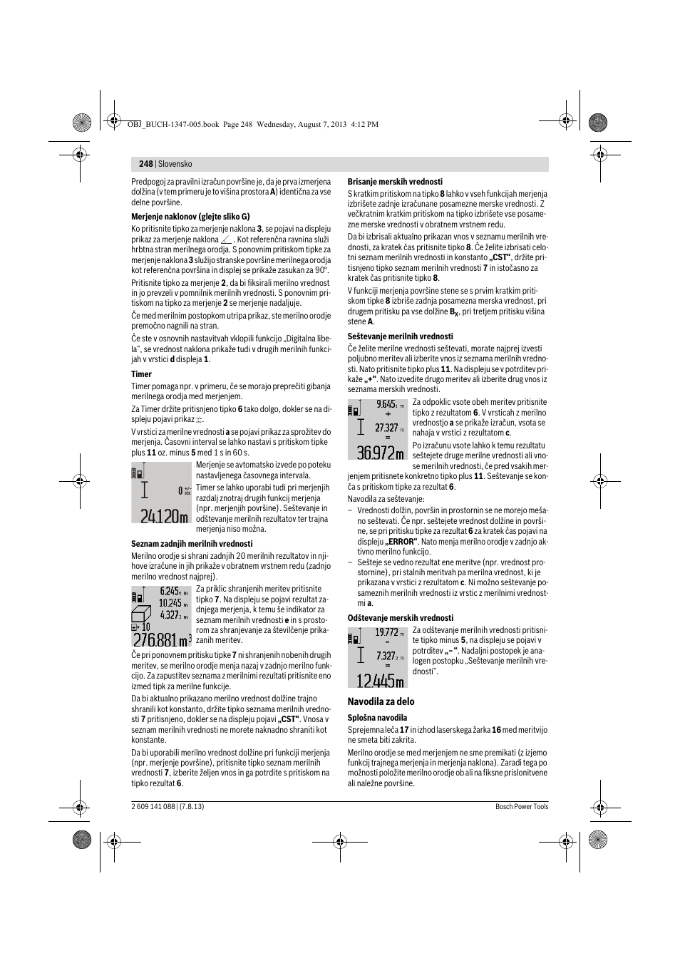 Bosch GLM 80 + R 60 Professional User Manual | Page 248 / 309