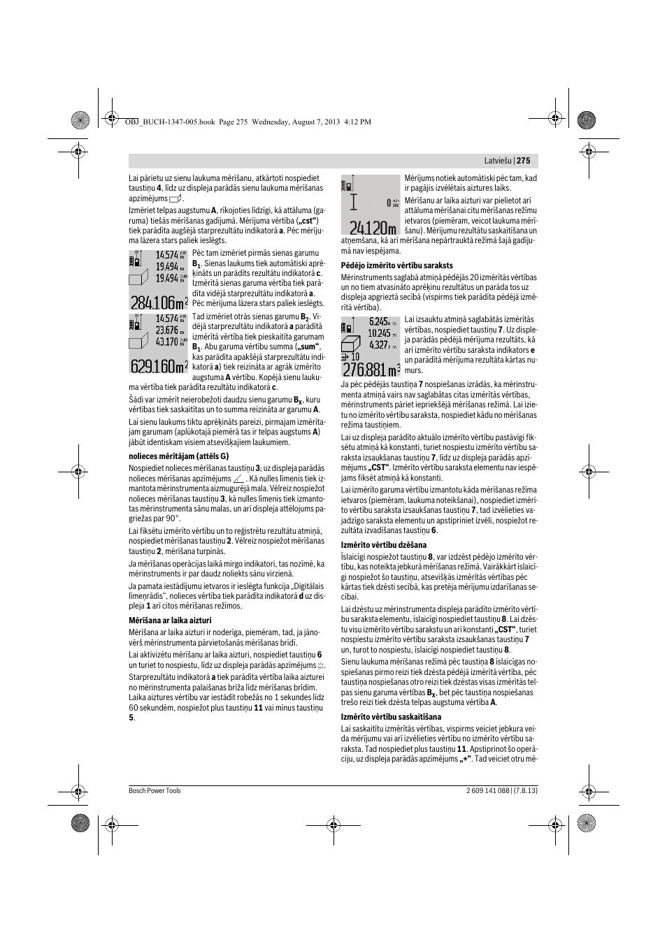 Bosch GLM 80 + R 60 Professional User Manual | Page 275 / 309