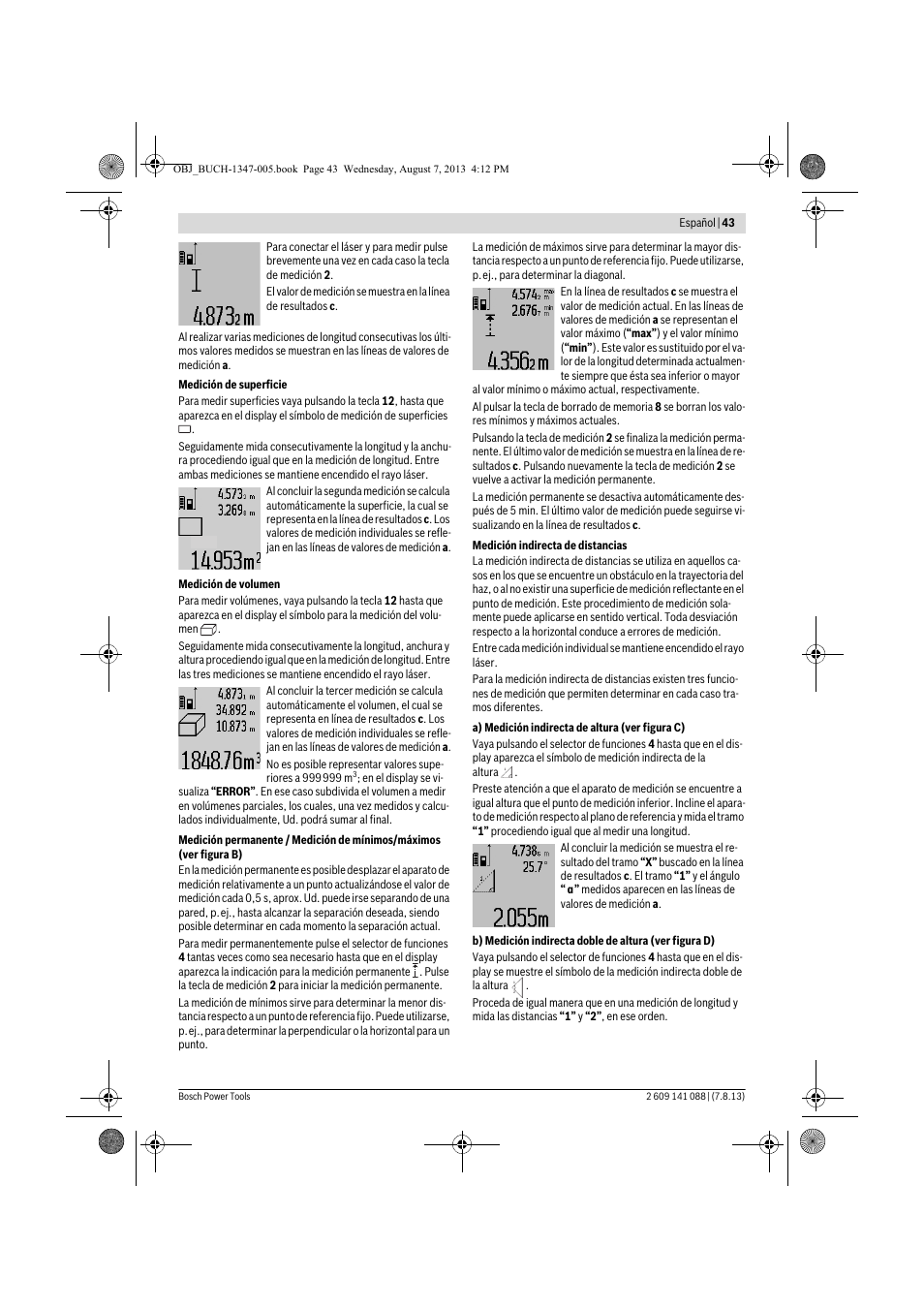 Bosch GLM 80 + R 60 Professional User Manual | Page 43 / 309