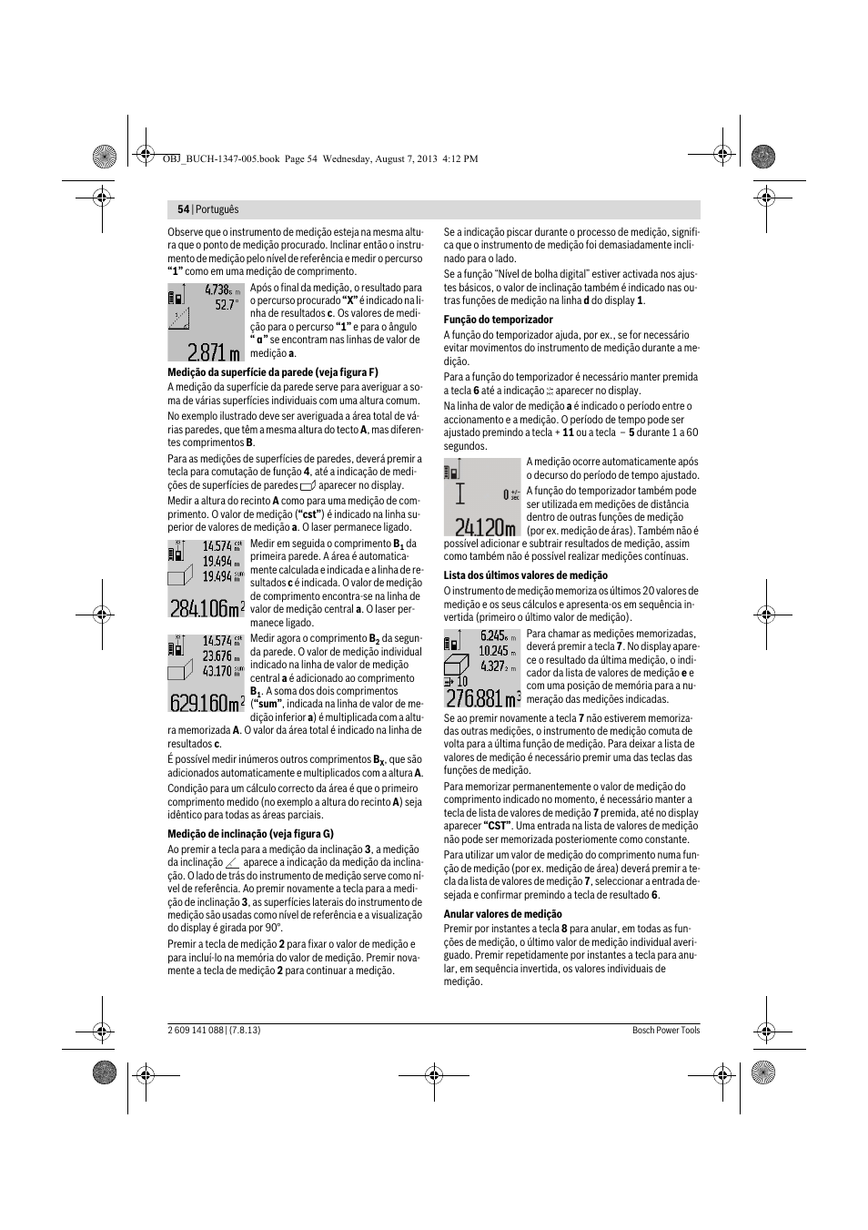Bosch GLM 80 + R 60 Professional User Manual | Page 54 / 309