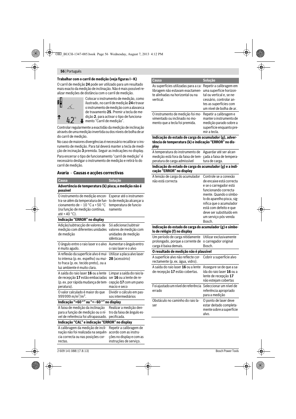 Bosch GLM 80 + R 60 Professional User Manual | Page 56 / 309