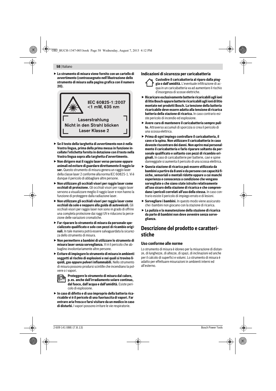 Descrizione del prodotto e caratteri- stiche | Bosch GLM 80 + R 60 Professional User Manual | Page 58 / 309