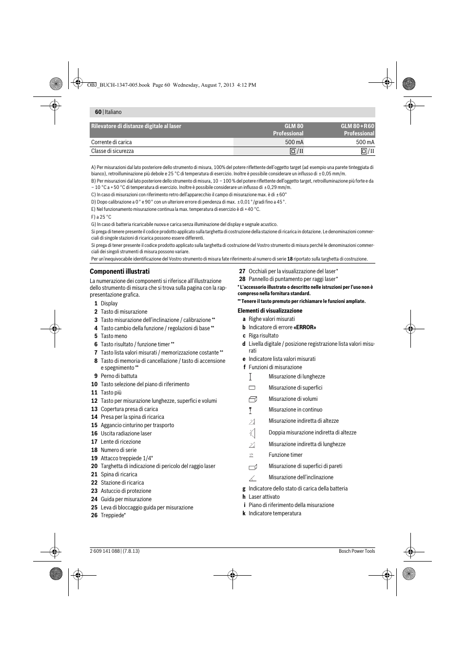 Bosch GLM 80 + R 60 Professional User Manual | Page 60 / 309