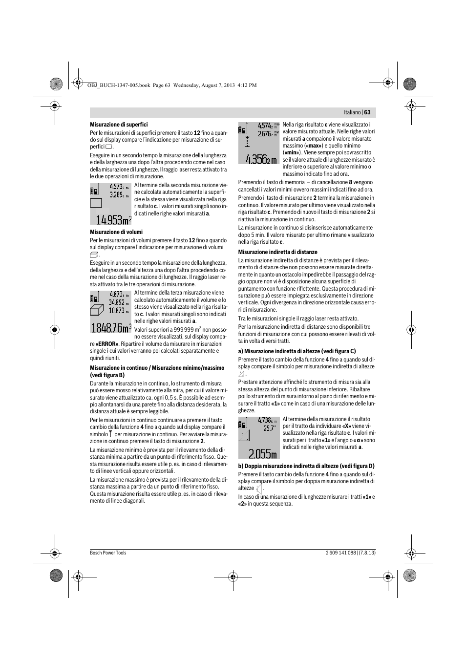 Bosch GLM 80 + R 60 Professional User Manual | Page 63 / 309