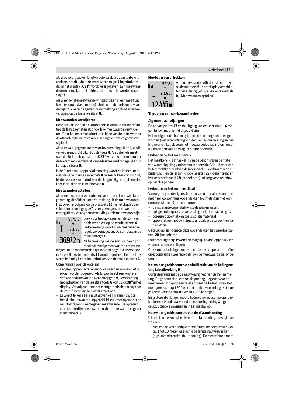 Bosch GLM 80 + R 60 Professional User Manual | Page 75 / 309