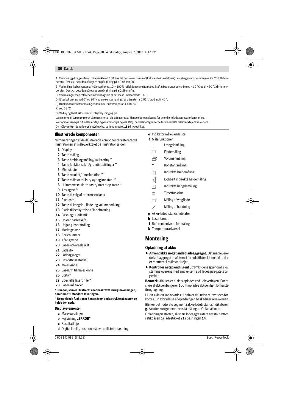 Montering | Bosch GLM 80 + R 60 Professional User Manual | Page 80 / 309