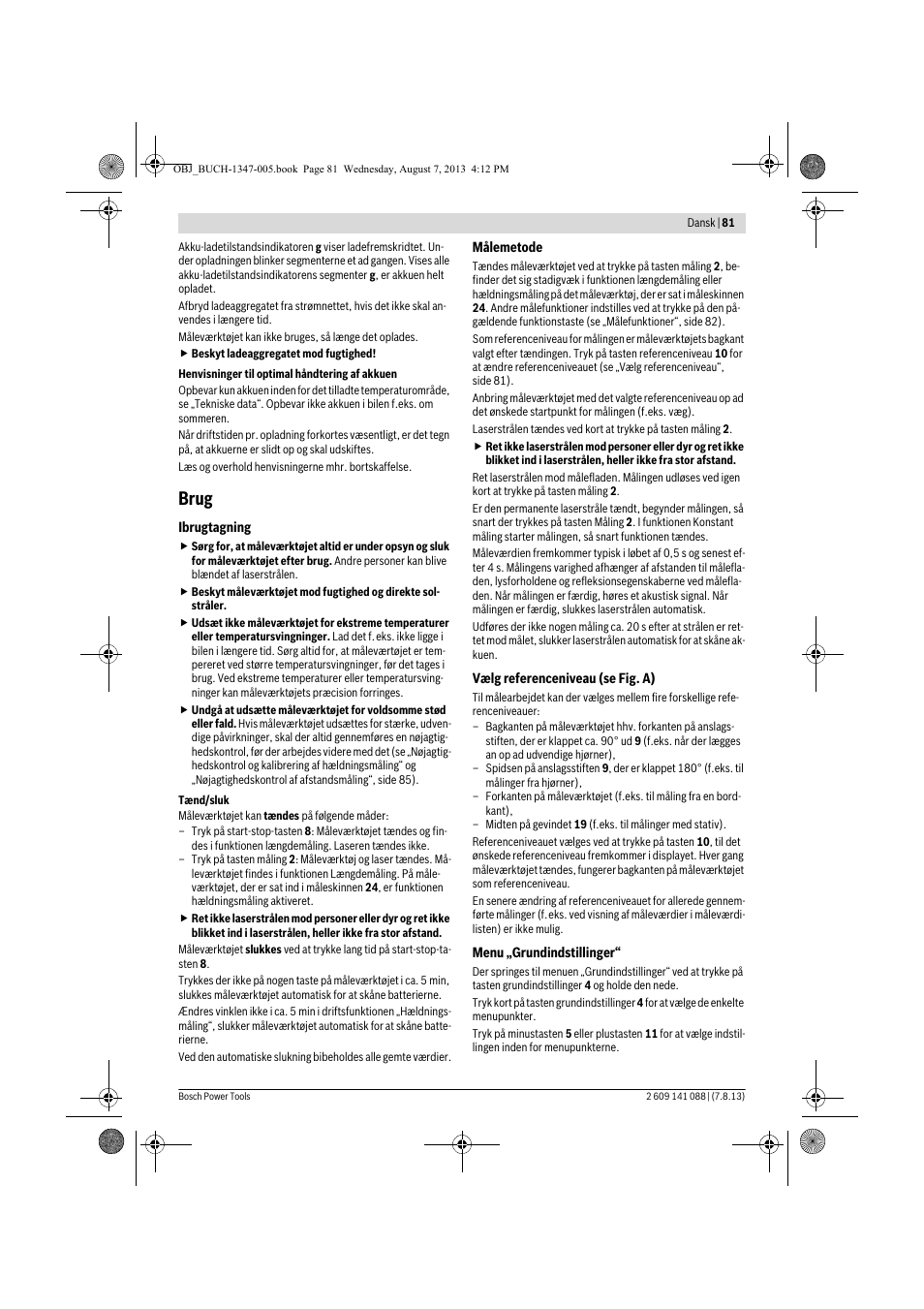 Brug | Bosch GLM 80 + R 60 Professional User Manual | Page 81 / 309