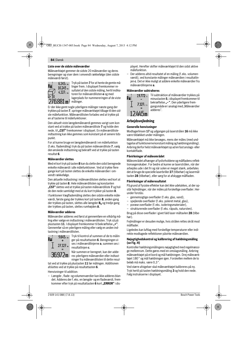 Bosch GLM 80 + R 60 Professional User Manual | Page 84 / 309