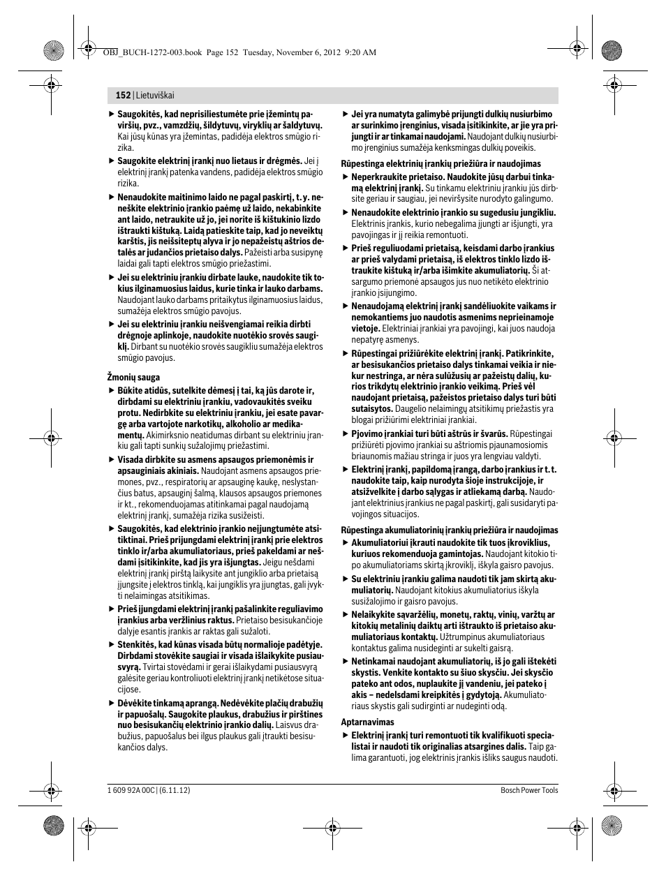 Bosch GSA 10,8 V-LI Professional User Manual | Page 152 / 172